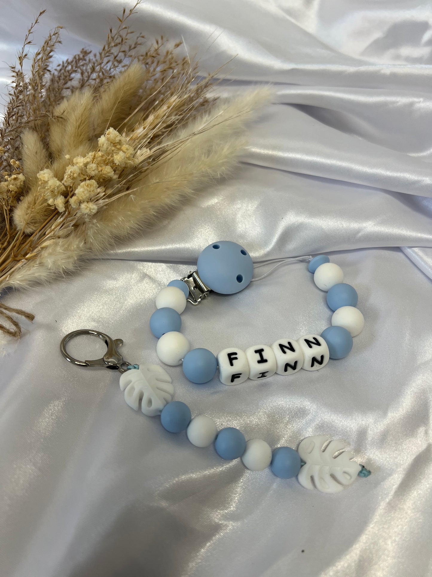 Speenkoord & sleutelhanger set finn