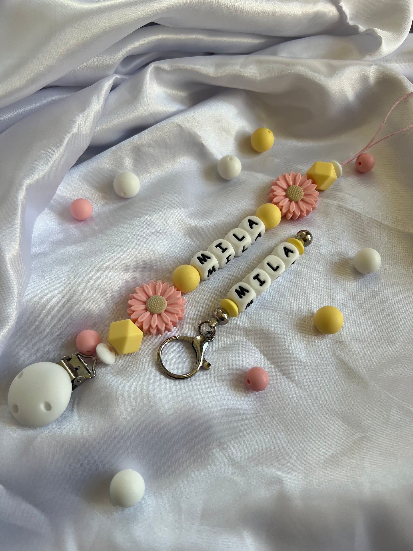 Speenkoord & sleutelhanger set mila