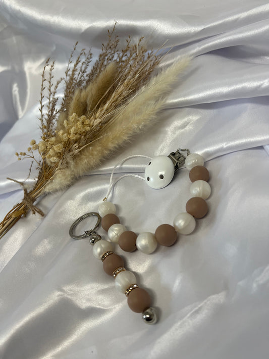 Speenkoord & sleutelhanger set loïs