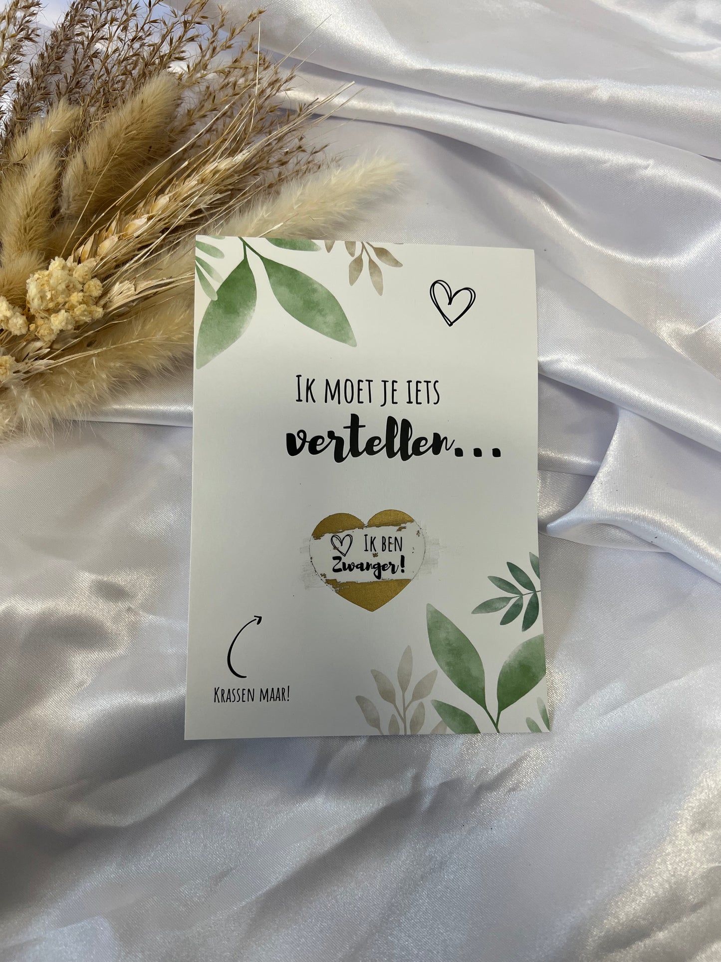 Aankondiging zwangerschap kaartje